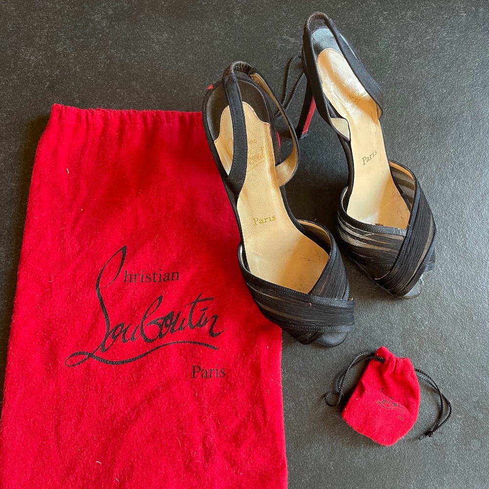 Christian Louboutin Ribbon Heels Sz 38